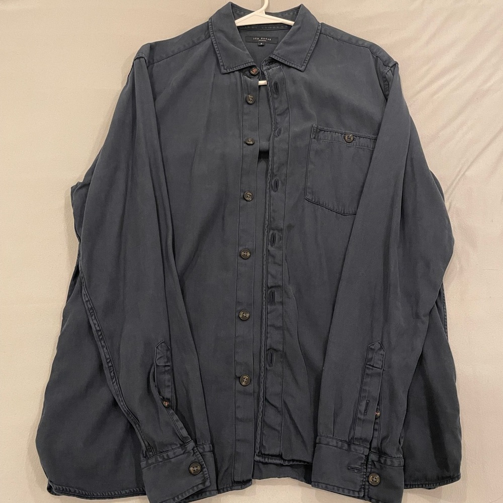 Blue vintage wash Ted Baker Men’s button down (medium)